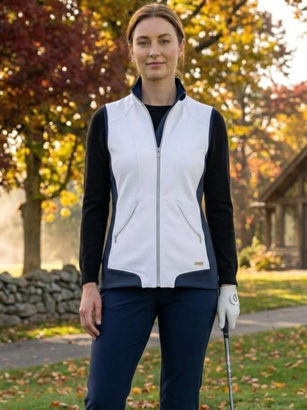 Chic SunIce Full Zip Color-block Performance Golf Vest Ladies Medium NWOT